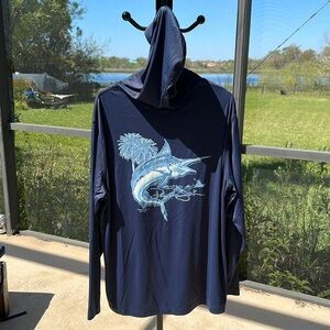 Panama Jack Men's fishing Hoodie - sailfish - Xl/TG - navy blue